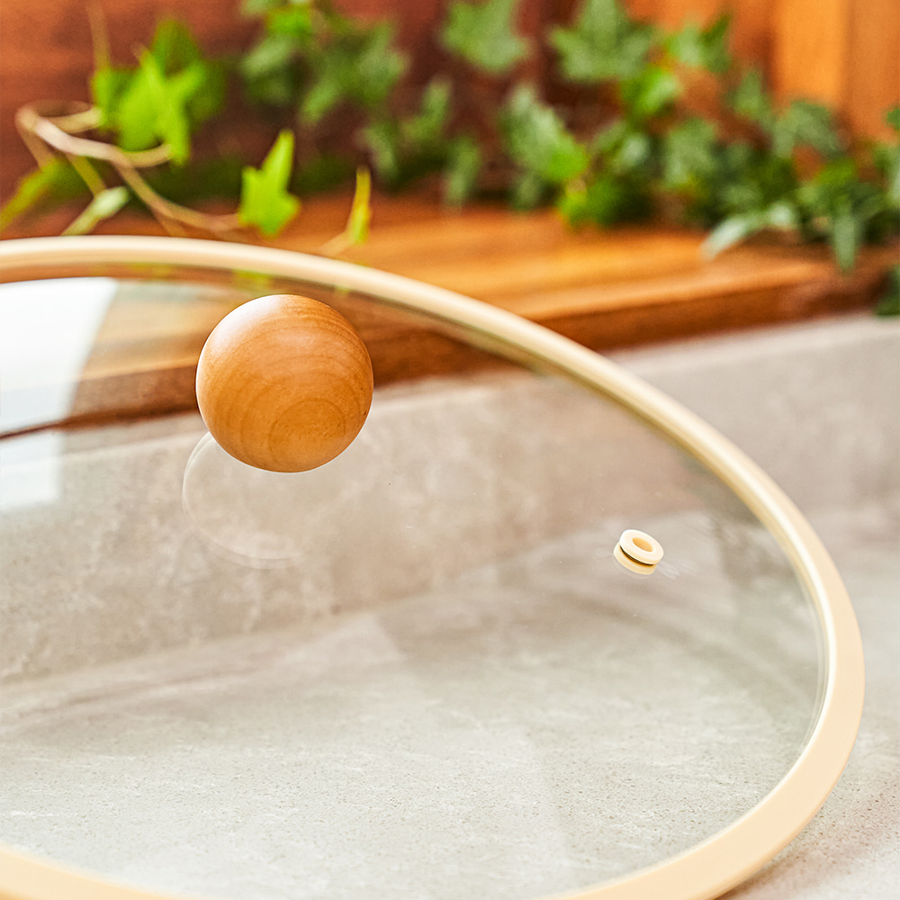 [Mytem] Dono IH Ceramic Coated Color Griddle 30cm with Glass Lid - Image 4