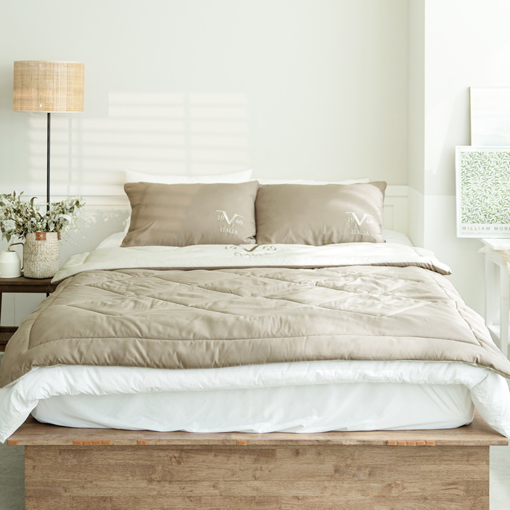 [ITALIA 19V69] Odyssey premium comforter pad set Q Deep Beige Sand Raumme